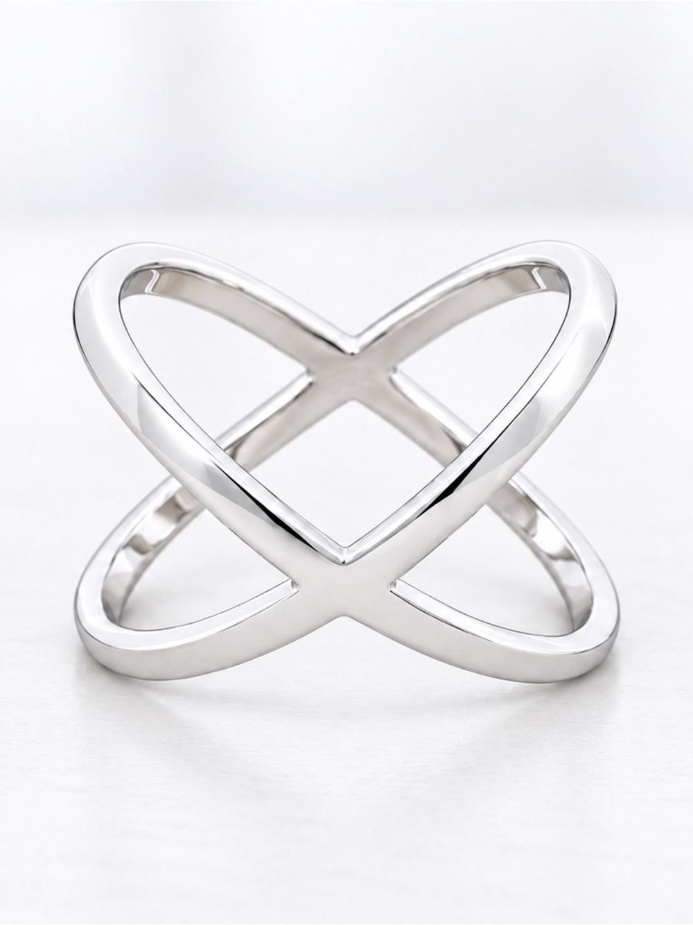 NWT 925 Sterling Silver Open X Crossover Criss Cross Ring! Sizes 6-12 NEW!